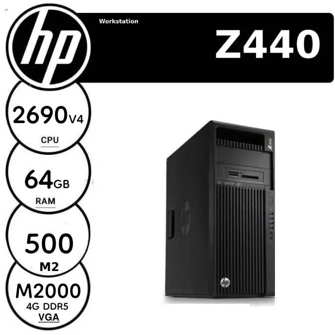 Z440M2 کیس رندرینگ Hp Workstation Z440 2690-v4 (500GB) استوک - تصویر 1