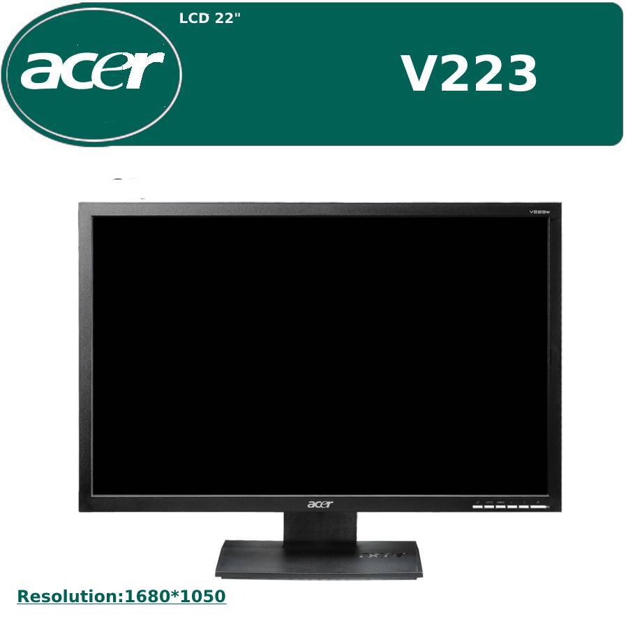 مانیتور 22 اینچ ایسر مانیتور 22 اینچ Acer v223 استوک با پایه اورجینال Monitor - تصویر 1